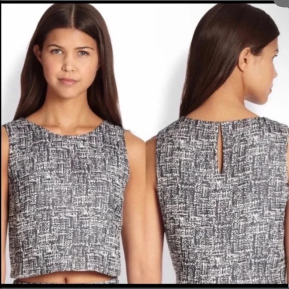 Joie Mintelle Black White Crop Top Size S - Picture 9 of 10